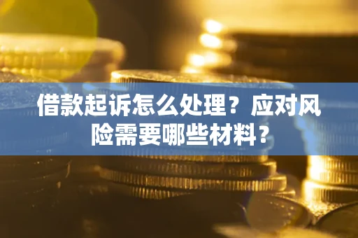 武汉借款起诉怎么处理？应对风险需要哪些材料？