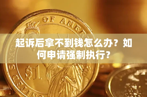 武汉起诉后拿不到钱怎么办？如何申请强制执行？