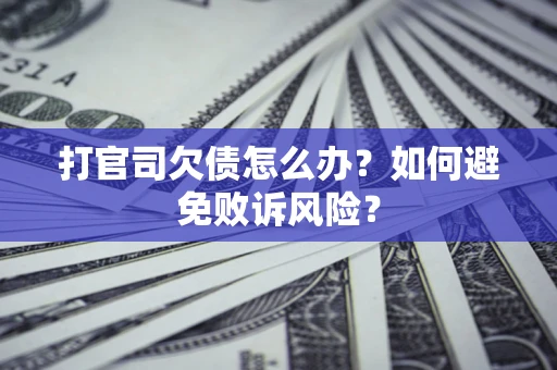 武汉打官司欠债怎么办？如何避免败诉风险？