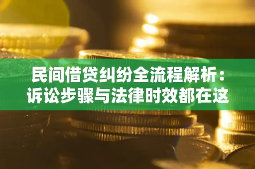 武汉民间借贷纠纷全流程解析：诉讼步骤与法律时效都在这儿了