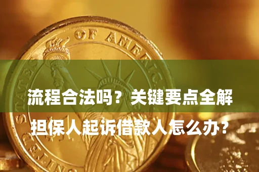 武汉

担保人起诉借款人怎么办？流程合法吗？关键要点全解析