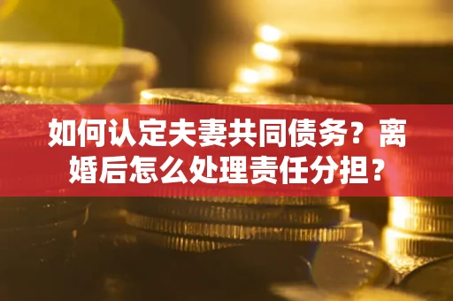 武汉如何认定夫妻共同债务？离婚后怎么处理责任分担？